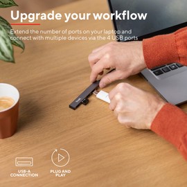 Trust 23786 Halyx Aluminium 4-Port Mini USB 2.0 Hub for PC, Laptop, Mac - Silver