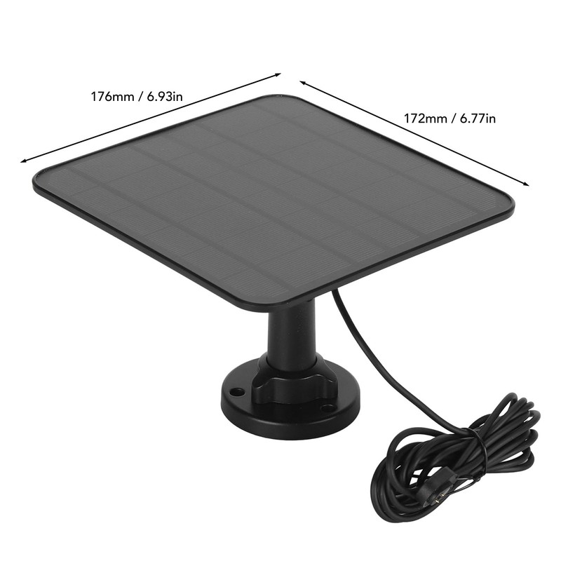 Solar Panel for Security Camera, 12W 6V Portable Solar Charger