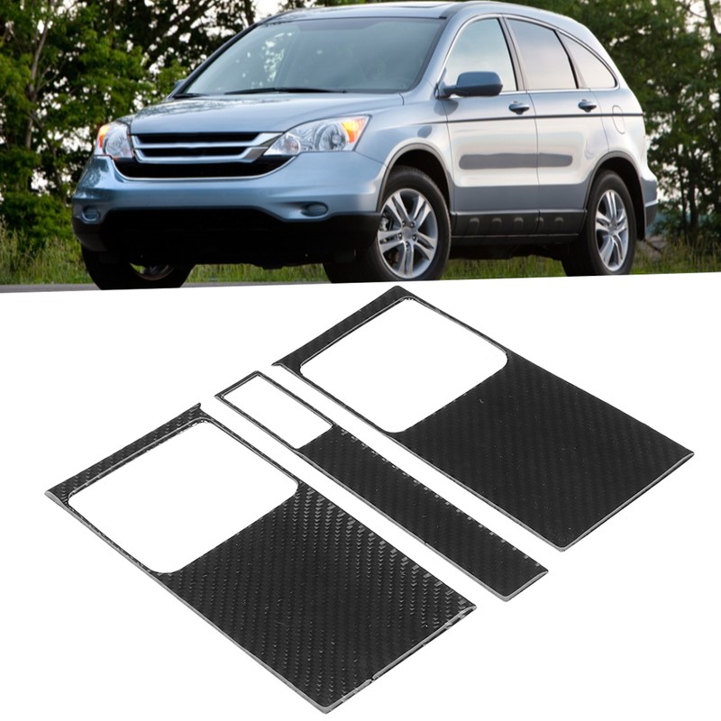 3Pcs Center Console Air Vent Cover Frame Carbon Fiber Outlet