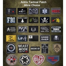 Antrix Emotional Support Animal Patch ESA Protected Under Federal Law Animal Emblem Embroidered Fastener Hook & Loop Tactical Patch for Animal Dogs Pets Harness Vest Clothes -Blue