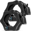 Mata1 Premium Olympic Barbell Clamps (1 Pair, Black), Ultimate Locking