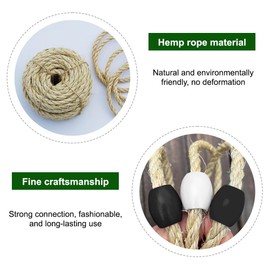 Toss Rings Set, 10 Pieces Throw Rings for Outdoor Use, Sisal Rings for Party Favour Games, Carnival, Garden