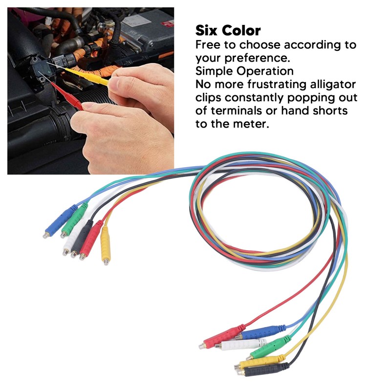 6PCS Magnetic Test Leads Silicone Soft Flexible Jumper Test Wires