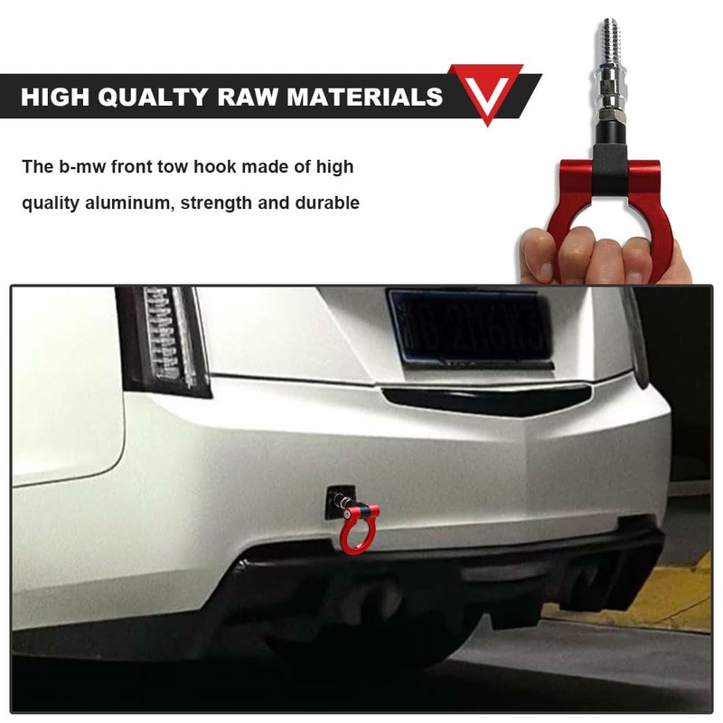 HEVLE Racing Towing Car Tow Hook, Car Front Bumper Tow