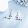 Reindeer Earrings Sterling Silver Reindeer Dangle Earrings Christmas Reindeer Holiday