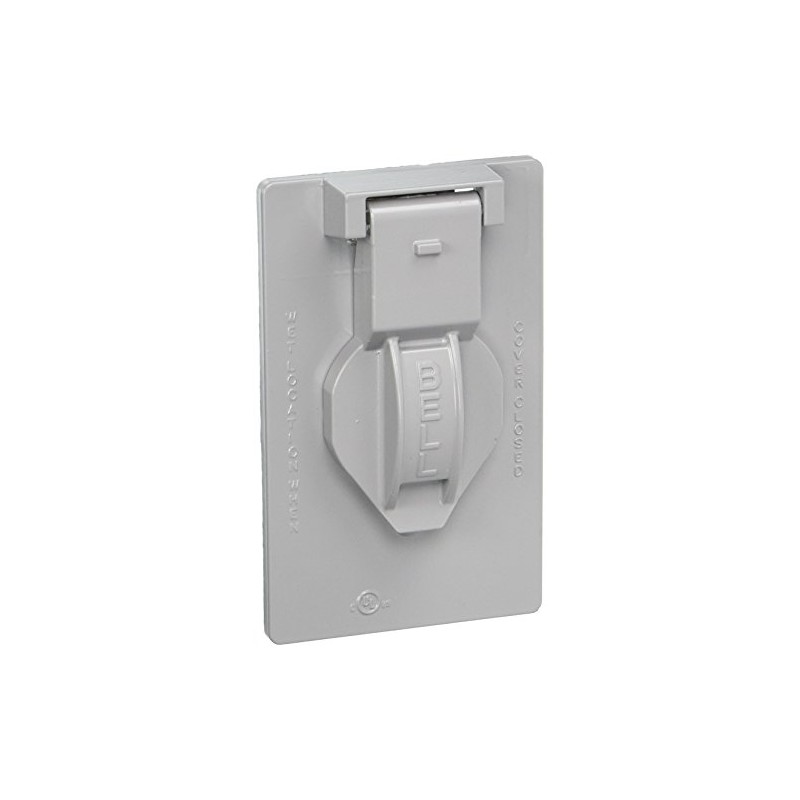BELL 5155-0 Weatherproof Device Cover, Gray, Hubbell