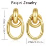 Fxiqini Gold Knot Earrings Geometric Drop Dangle Earrings Chunky Statement