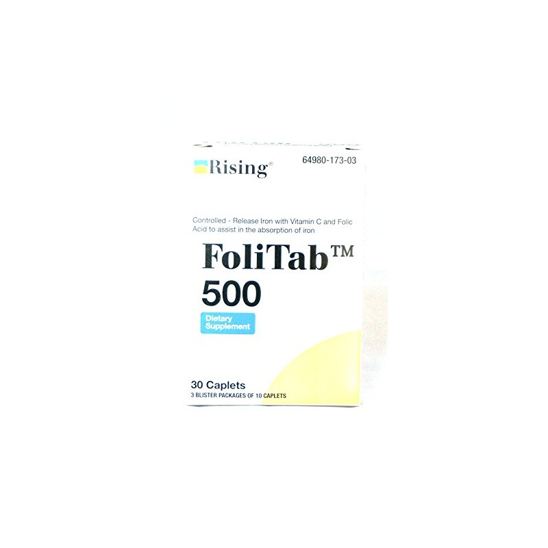 FoliTab 500 Controlled-Released Iron with VIT. C and Folic Acid,