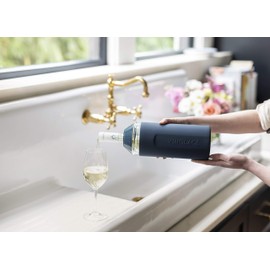 Vinglacé Wine Bottle Chiller- Portable Champagne Insulator- Stainless Steel Wine Cooler Sleeve - Keeps Wine Cold (Navy)