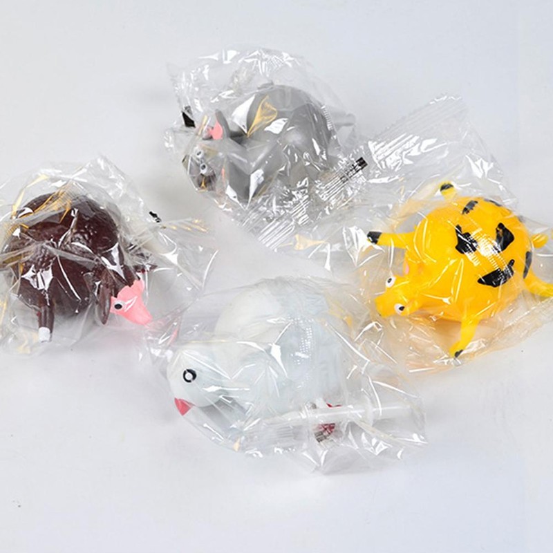 12PCS Kids Inflatable Blowing Vent Balloons Toy TPR Animal Squeezing