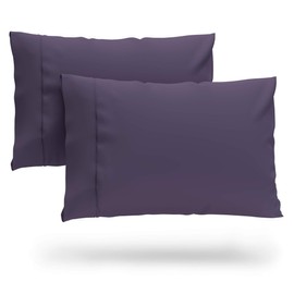 Cosy House Collection Premium Rayon Derived from Bamboo Pillowcase Set of 2 - Ultra Soft, Cooling & Breathable Bedding (Standard/Queen, Purple)