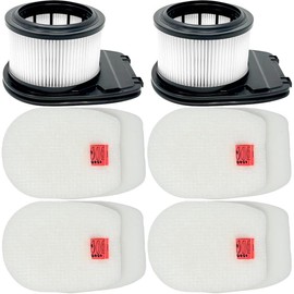 Dlh Western Replacement Filters Compatible with Shark IZ662H, IZ682H, Vertex Pro Cordless Stick Vacuum Lightweight, 4 Foam & Felt Filters and 2 HEPA Filters Kit