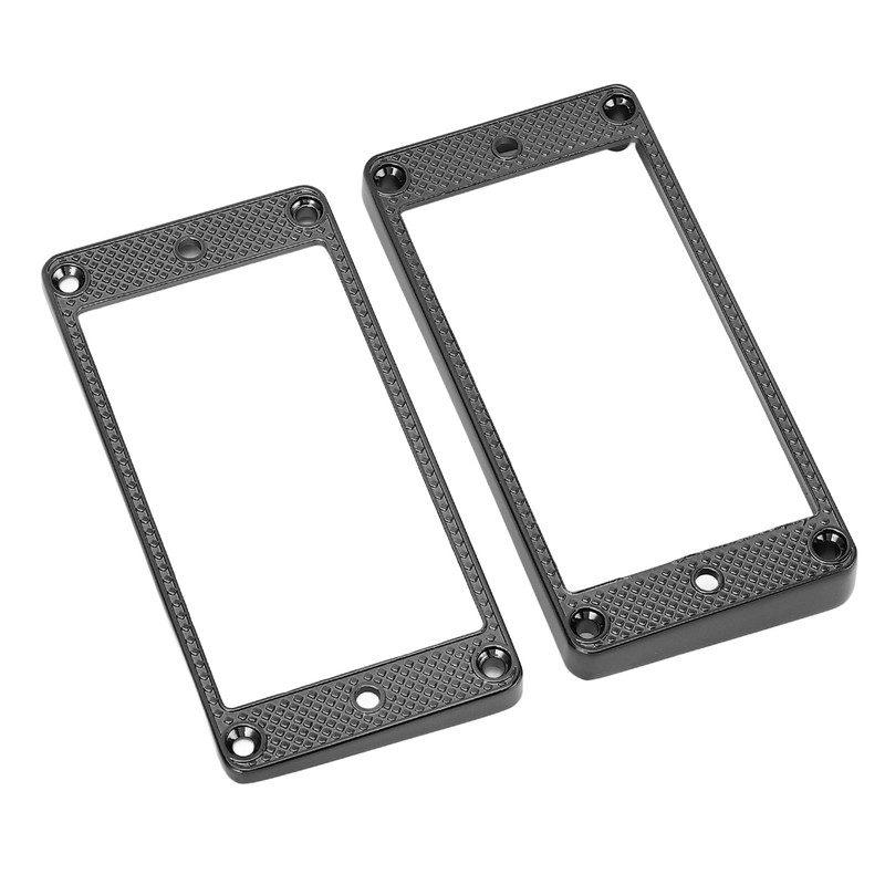 2Pcs Humbucker Pickup Ring Metal Mounting Frame Flat Bottom Replacement
