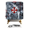HINSCR Umbrella Corporation Shower Curtain with Hooks Polyester Waterproof Bathing