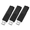 Vixelle 3 Pack 128GB USB Stick All-Black USB Flash Drive