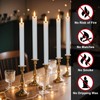 Eldnacele Flameless Flickering Taper Candles with Remote and Timer, Battery