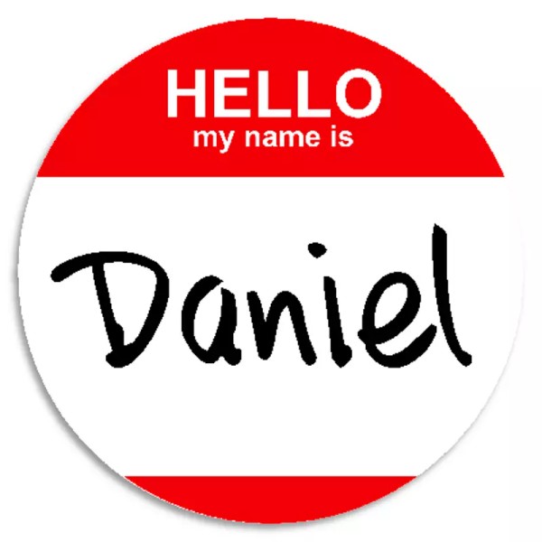 Kiwi Gifts Hello My Name Is Daniel - 100 Pack