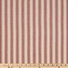 Red and White Distressed Striped Fabric, 1 Yard