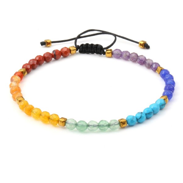 CrystalTears 7 Chakra Bracelet Women's Pearl Bracelet Made of 4