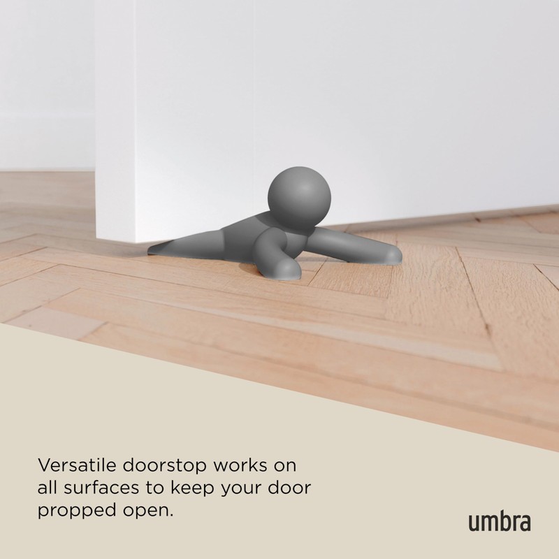 umbra Rubber Door Stopper Insert-Type Door Stopper Gray 2-pack BUDDY