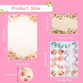 Set of 160 Writing Paper with Envelopes, 50 A5 Lined and 50 Envelopes, Letter Paper Set with 60 Stickers, Envelope Writing Paper Set, for Invitation Cards, Greeting Cards (10 Colours)