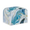 Daulesho Turquoise Marble 2, 4 Slice Toaster Cover Dust Protection