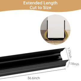 Door Draft Stopper, Door Noise Blocker, Bottom Seal Strip, Cuttable, Seal Insulator,Twin Door Draft Stopper Weather Stripping Breeze Blocker, Adjustable Door Sweeps, Black