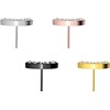 PIERCINGLINE Titanium Attachment with Push Pin Bow + 5 Crystals