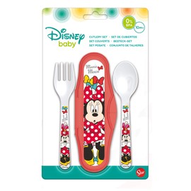 Elemed 45314 Kleinkind 2 Stück Pp Besteck Travel Set Mit Minnie, Mehrfarbig