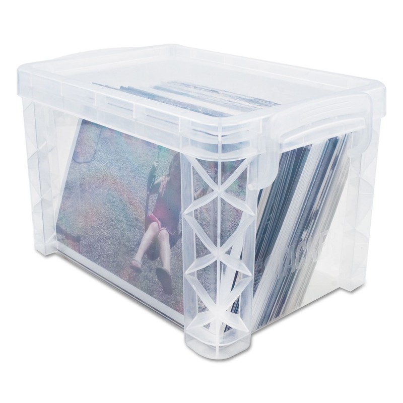 Advantus 40307 Super Stacker Storage Boxes, Hold 400 3 x