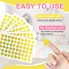 Tehttz 1800Pcs Gold Star Stickers, 30 Sheets Tiny Holographic Foil
