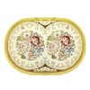 Wrapables Oval Vintage Floral Placemat with Gold Embroidery, 18.5 by