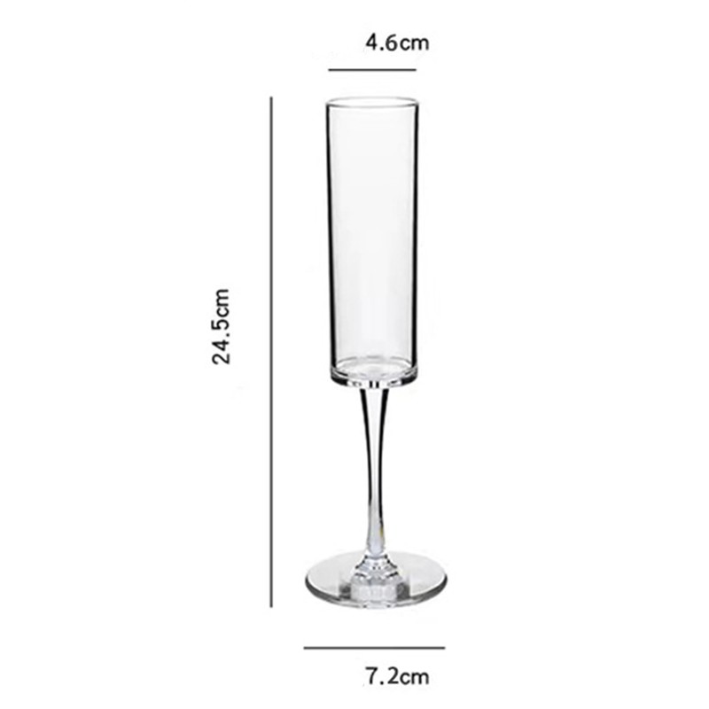 XKONG Plastic Champagne Flutes,6 Oz Unbreakable Goblet Glasses Reusable Champagne