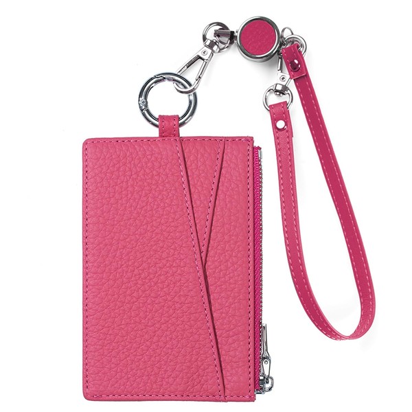 Bearneko Card Case, Thin Coin Purse, Genuine Leather, Unisex, Pass