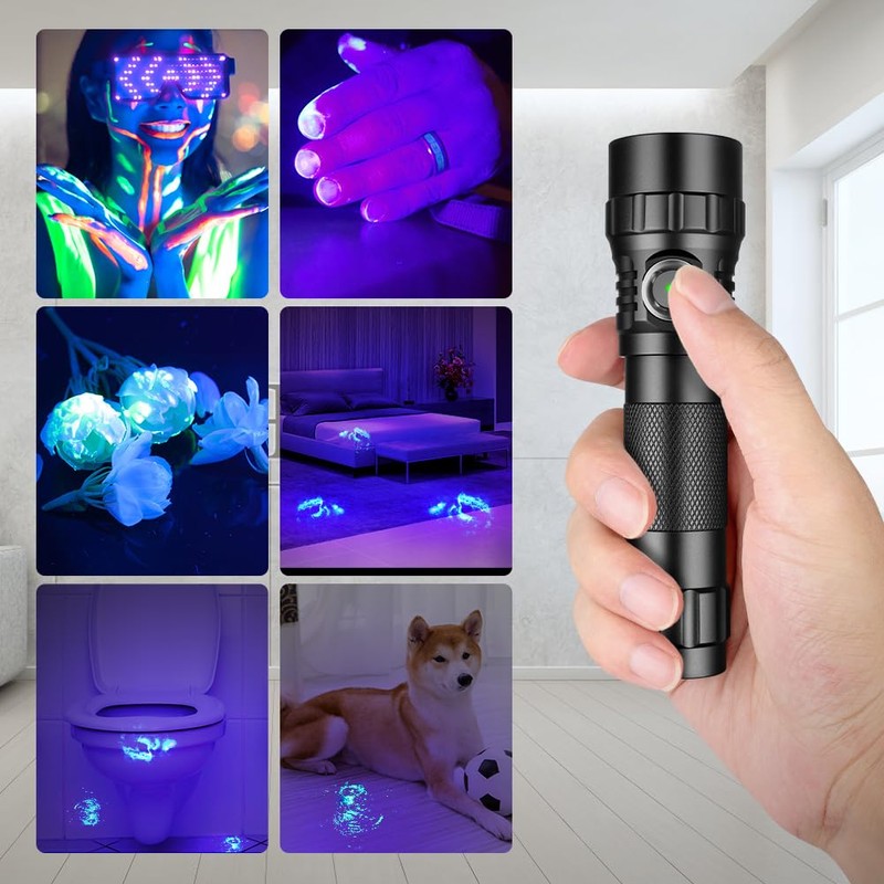 KEENZO 501BPRO UV Flashlight, 395nm UV 395nm LED Ultraviolet Flashlight,