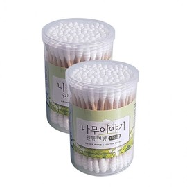 Cylindrical Swirl Cotton Swabs (100 Pieces x 10 Packs) 7611 2ea