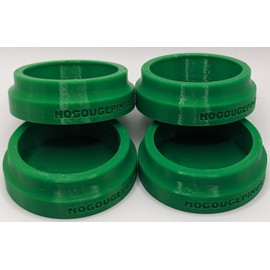 No Gouge Pinball Rubber Leg Leveler Caster Feet, Footies, Cups, Set of 4 (Grass Green)