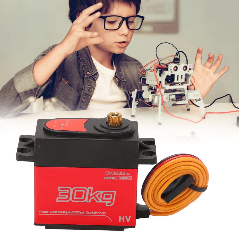 RC 30KG Servo Quick Response Aluminum Alloy 180 Degree Waterproof