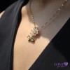 Collar Girasol Shrek Love U Joyería Chapa De Oro 18k