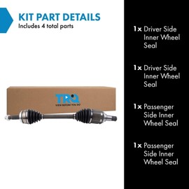 TRQ Front Left CV Axle Shaft Assembly Driver Side Compatible with 2018-2022 Toyota C-HR