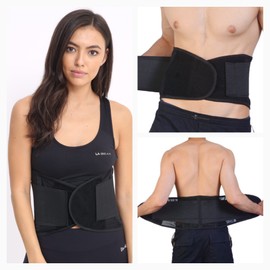 Neoprene 20 Health Magnets Back Waist Lumbar Support PAD Brace Belt - Large