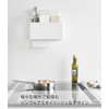 Yamazaki 2192 Magnetic Paper Towel Dispenser with Tray, White, Approx.