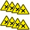 Pack of 8 Warning Stickers 6 x 5 cm Hazardous