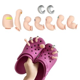 WERIGONI 9 Pieces Shoe Decoration Toes, Crocs Pins Shoes Interesting Toe Shoe Decoration Set 3D Toe Shoe Decoration Crocs Toes