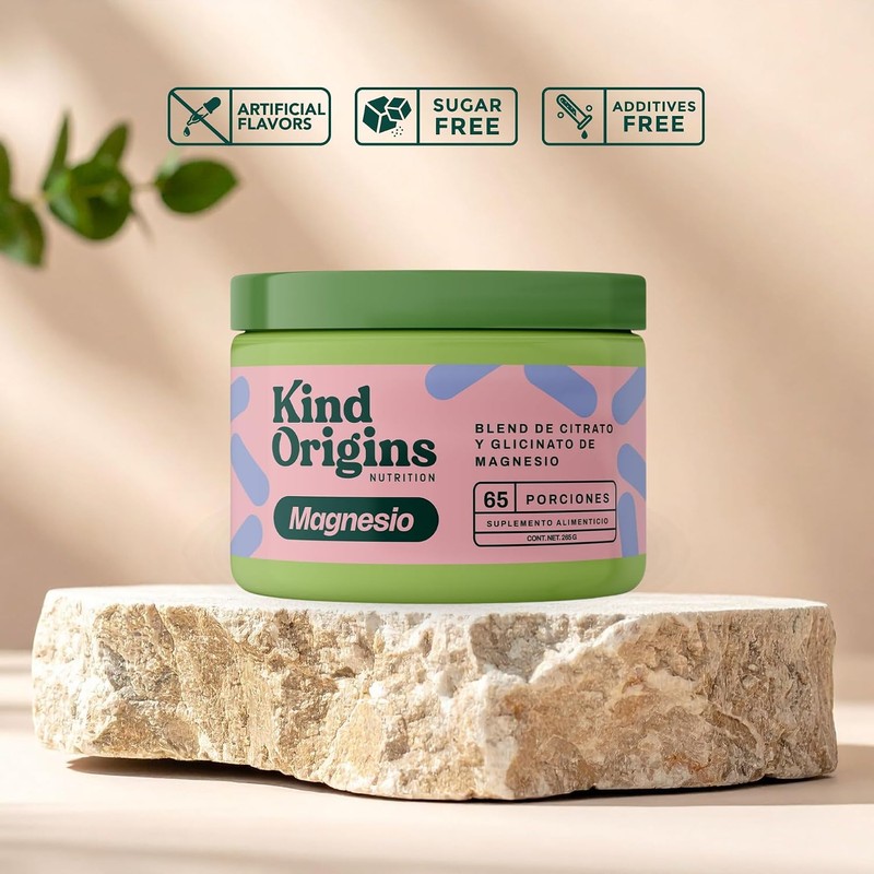 Citrato y Glicinato de Magnesio en Polvo Kind Mag Blend