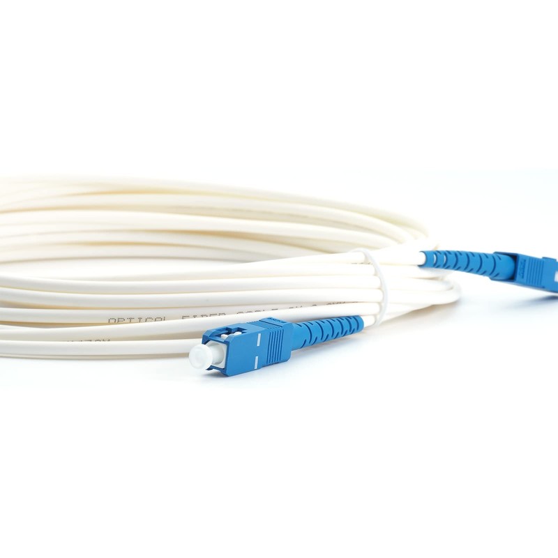 Fiber Optic Cable Optical Line Optical Cable SC Connector (White,