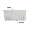 Foset Riviera R-308SN, Regadera acero inoxidable, 8", sin brazo, satinado