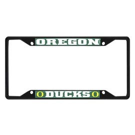 FANMATS 31276 Oregon Ducks Metal License Plate Frame Black Finish