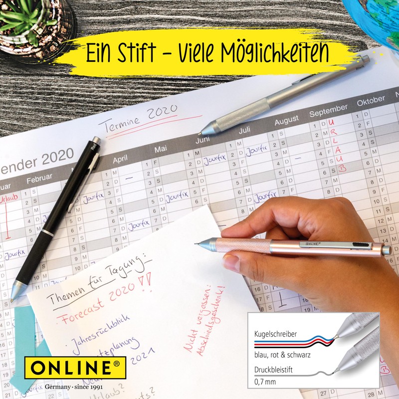 Online Multipen 4-in-1 | Ballpoint Pen & Pencil | Multifunctional