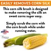 Corn De-Silker Brush | Bristled Veggetable Scrubber for Brushing Carrots,